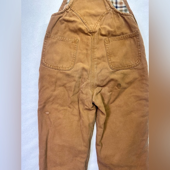 Carhartt Heavy duty Bibs Kids 4T 100% Cotton Lined Warm Winter Fall Chore 1765 - Picture 9 of 10